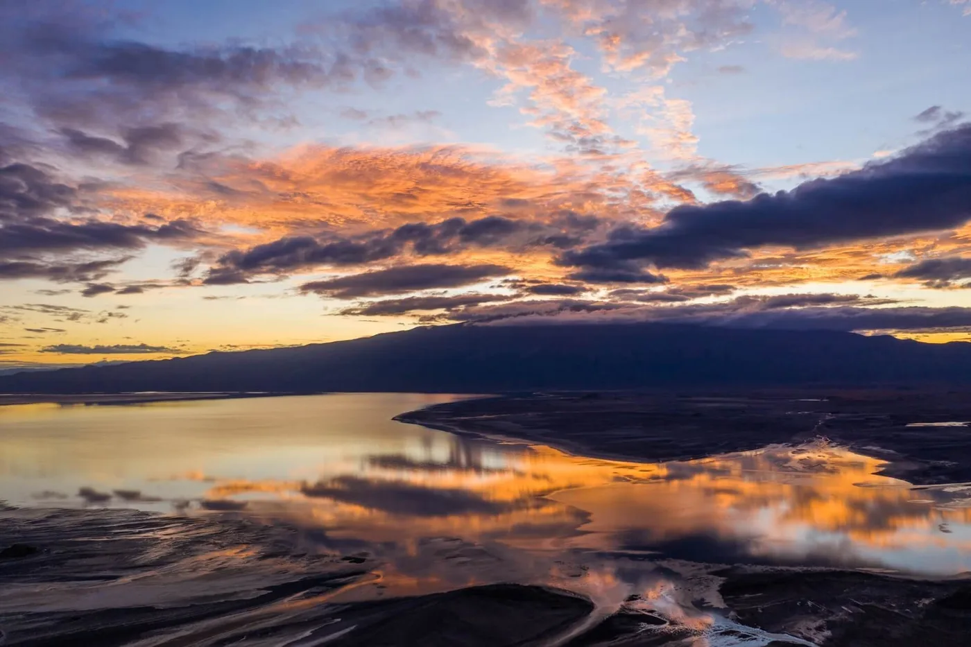 Sunset over the lake