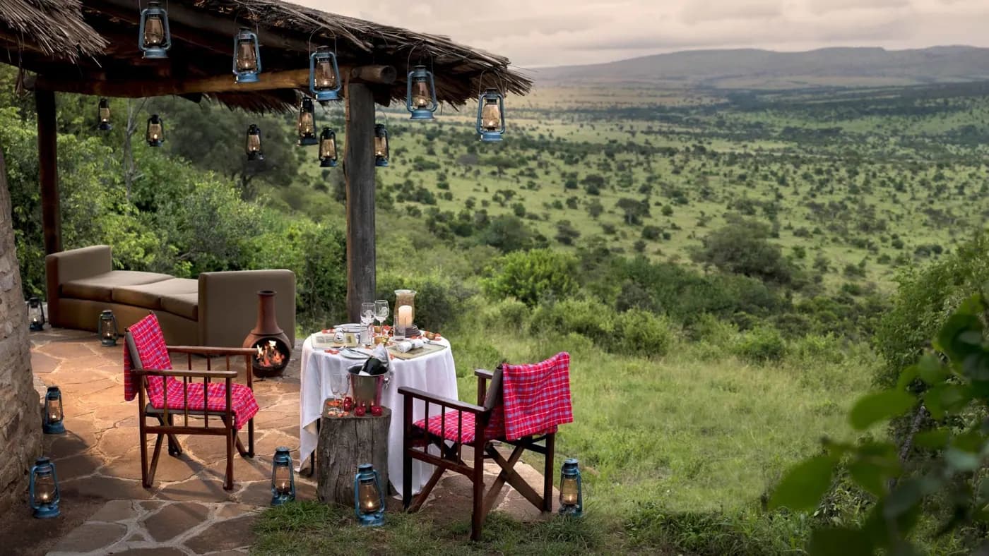 Private dinner on the hillside