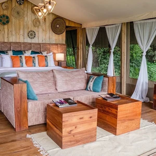 The lounge tent