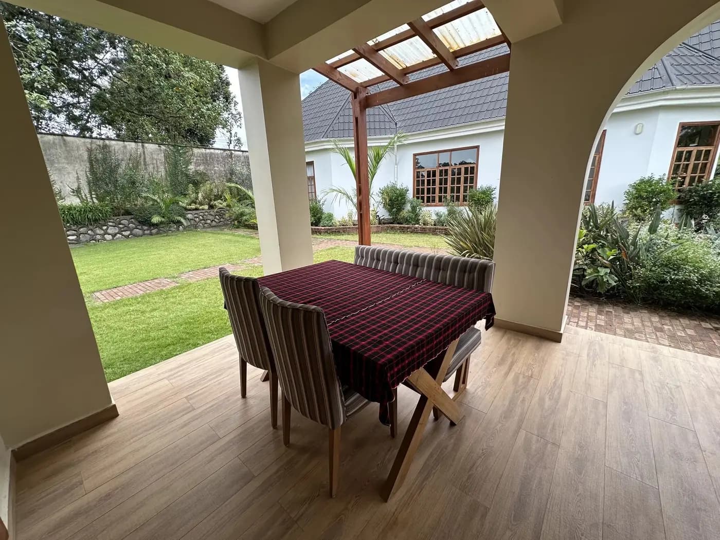 Table on the veranda