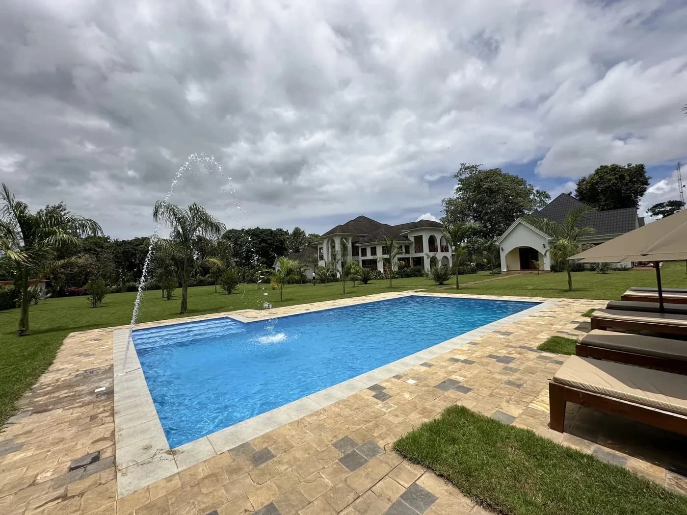 Pool and lawns