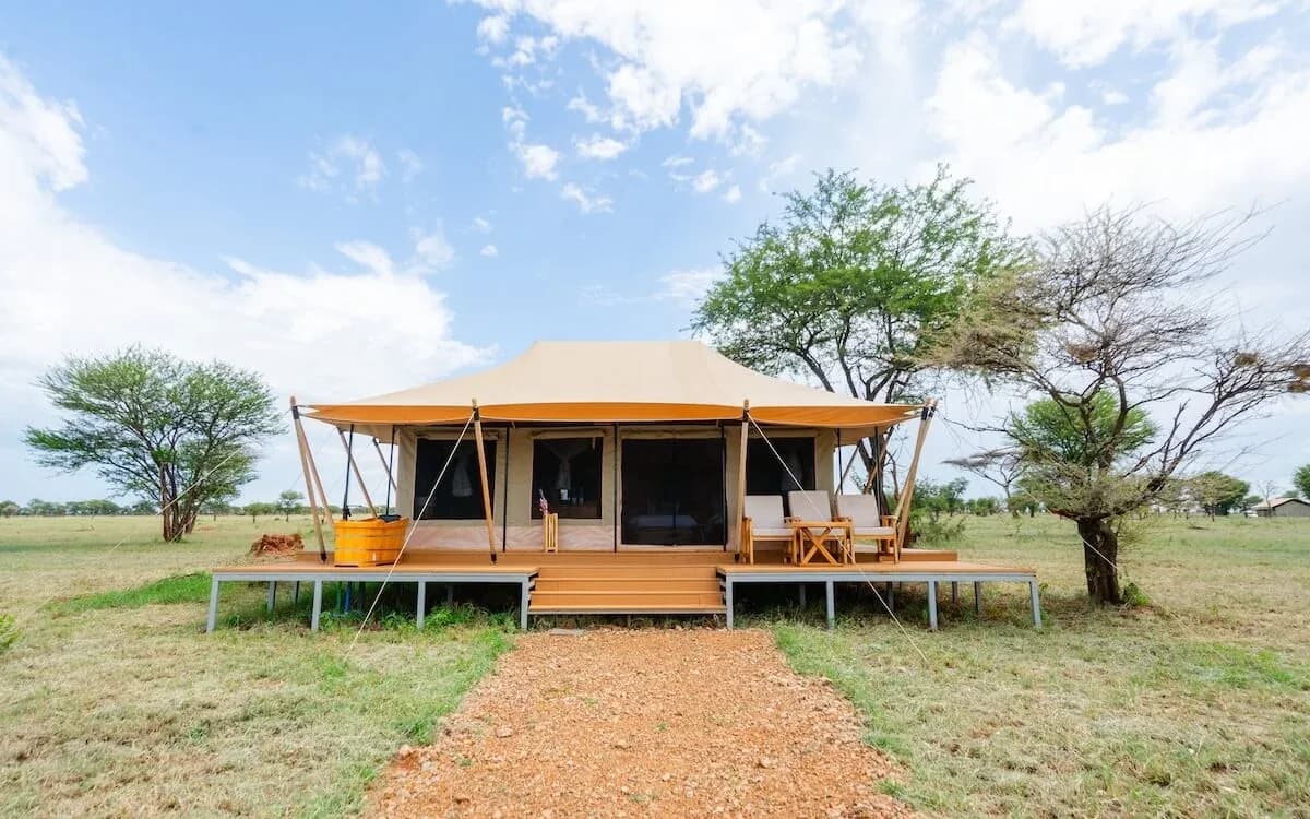 Guest tent and its deck