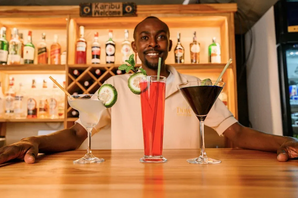 Cocktails at the bar