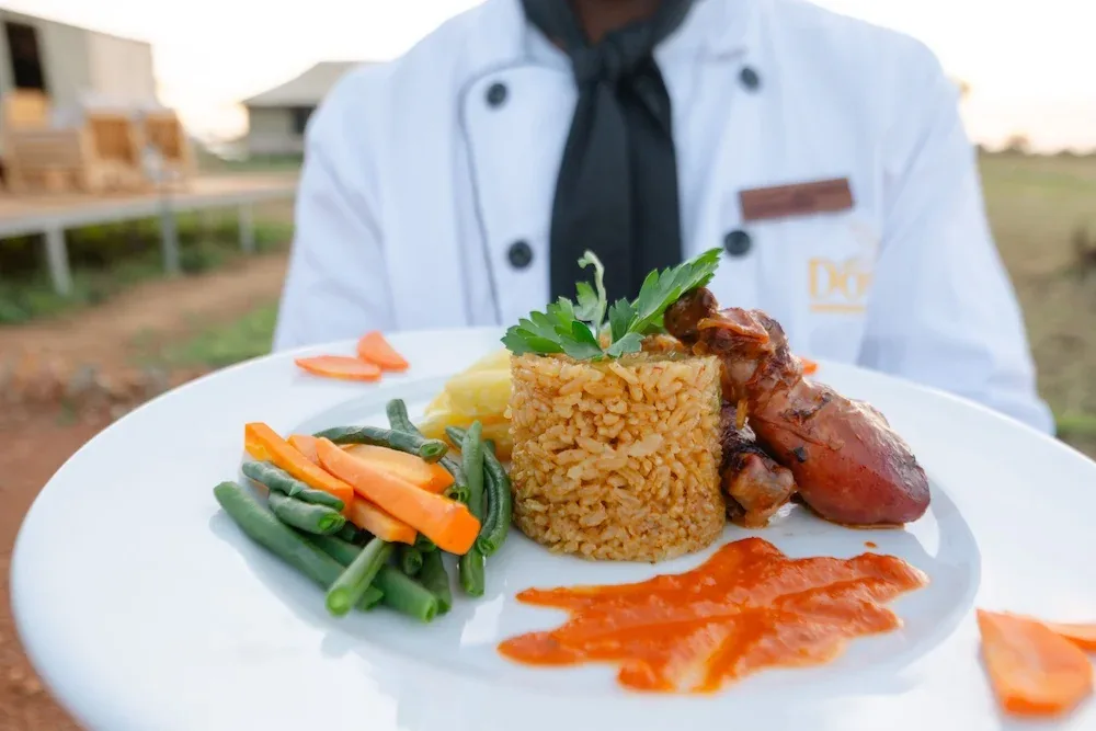 Dinner plated by the chef