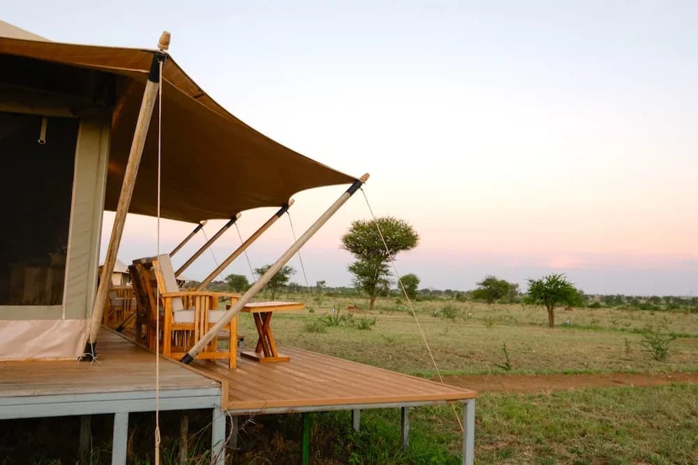 Tent veranda looking over the plains