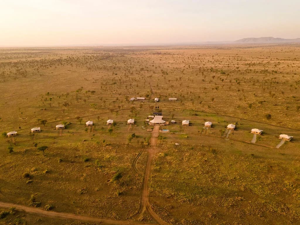 The camp from the air