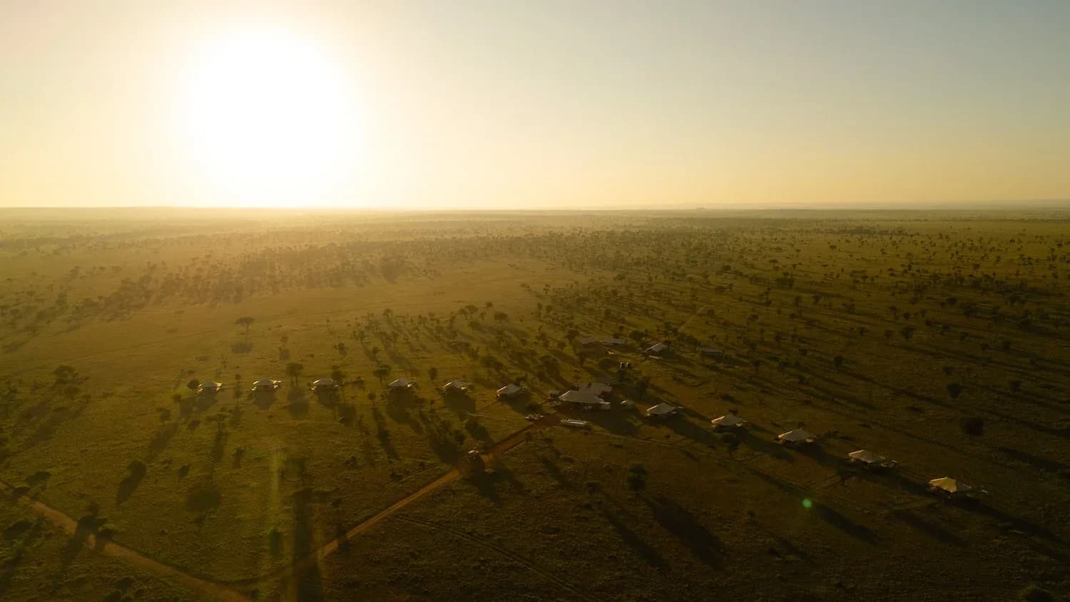 Sunrise over the Serengeti plains
