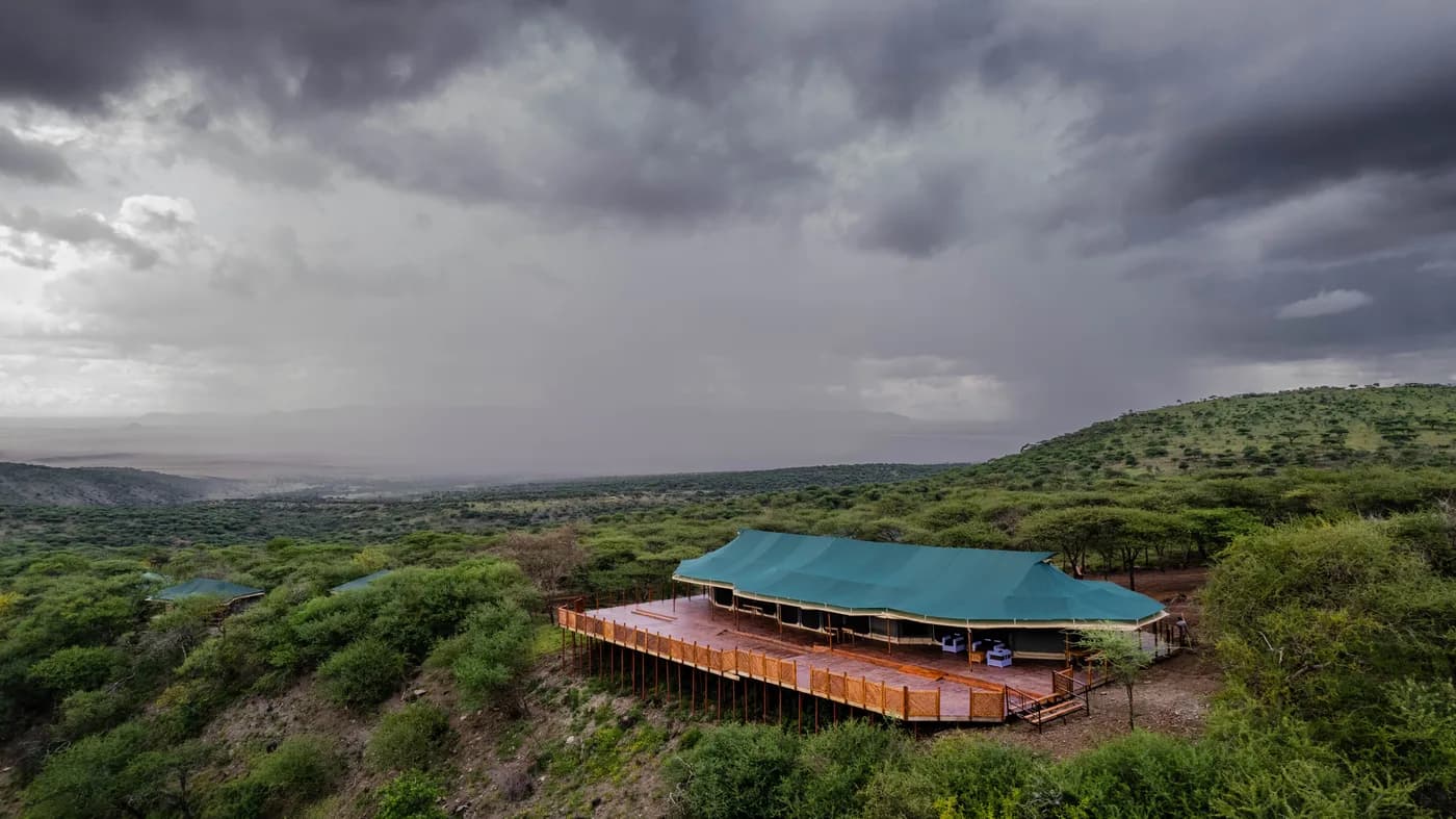 Storm clouds over the camp