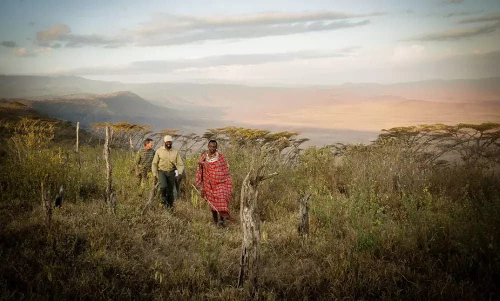 Walking with a Maasai guide
