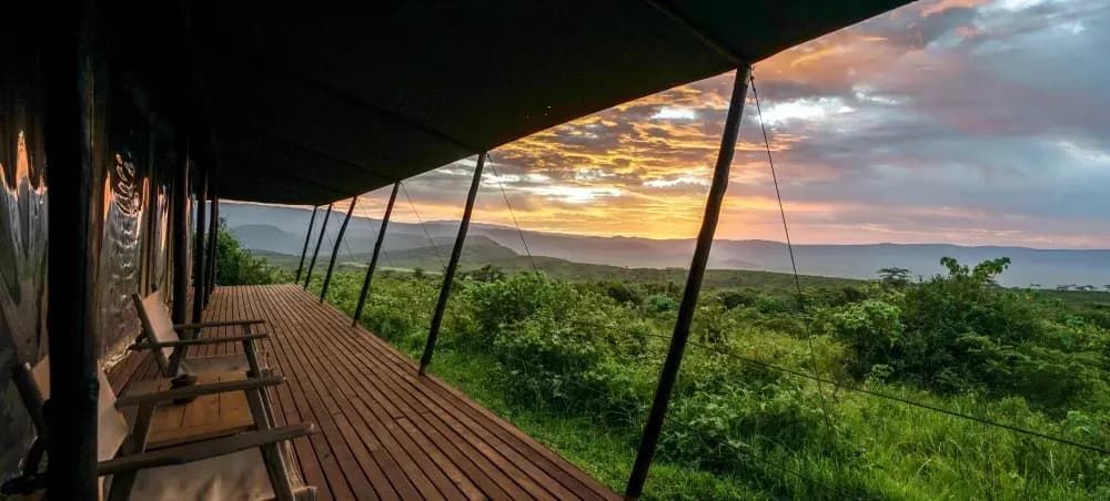 The deck at sunrise
