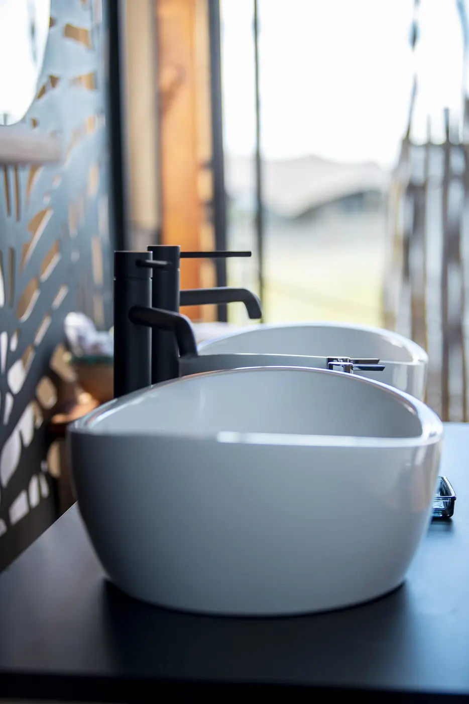 Basin in the suite bathroom