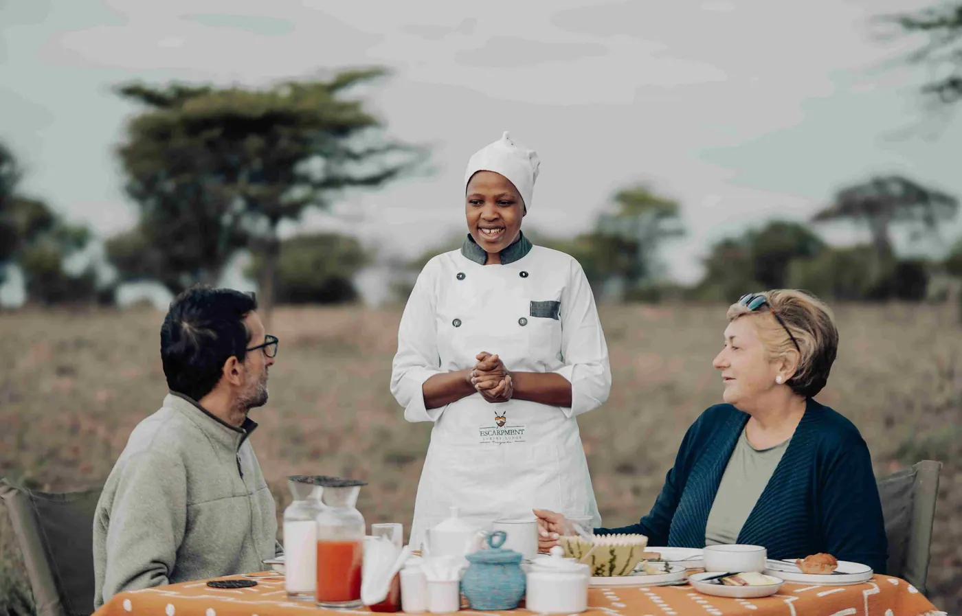 The chef at the bush breakfast