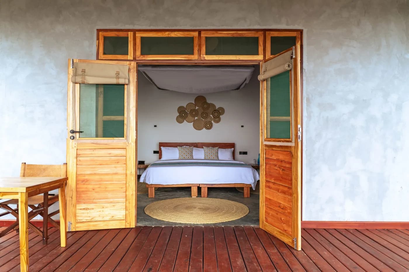 Doorway into a suite