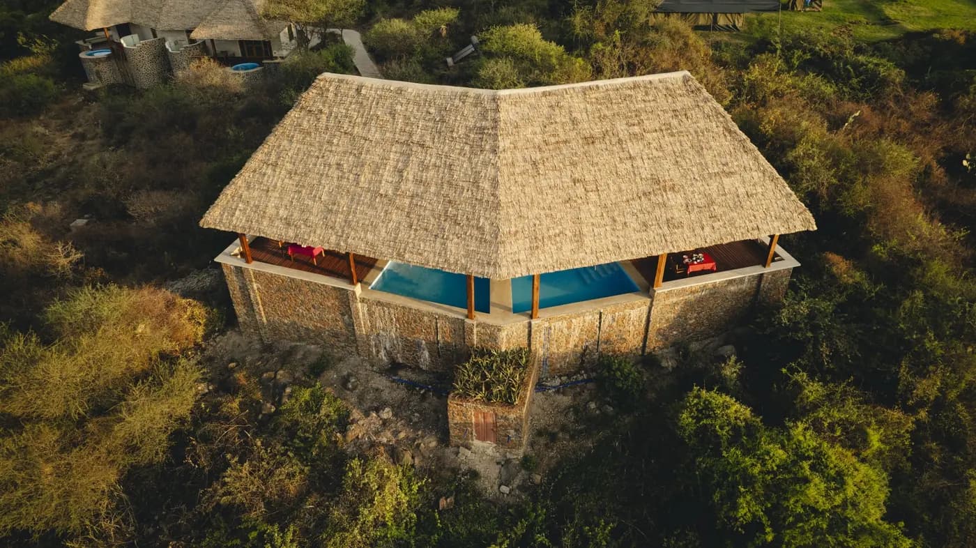 Suites on the escarpment from the air