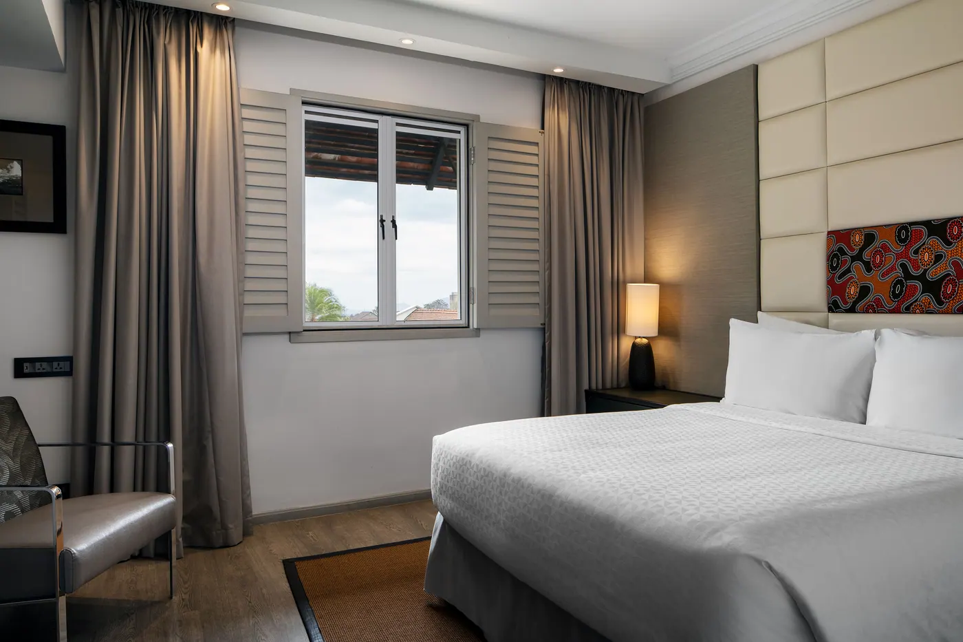 Twin beds by the window
