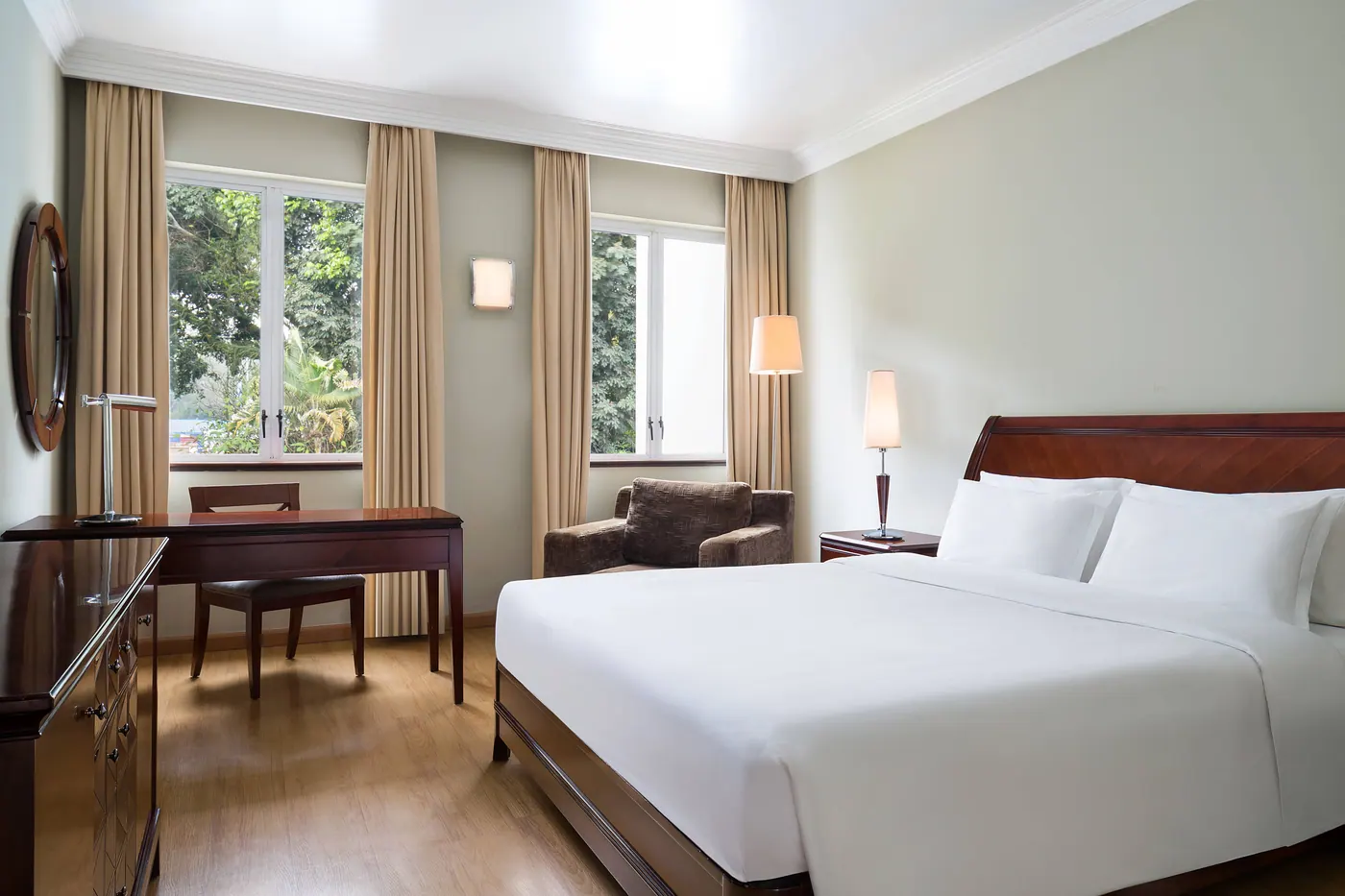 Room with balcony doors