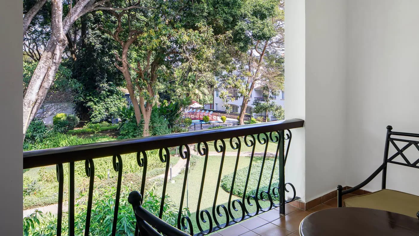 Balcony over the lawn