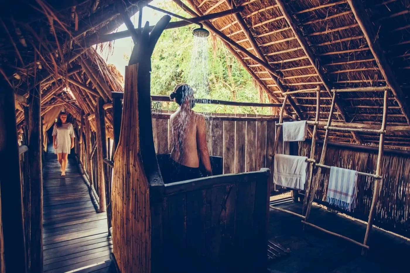 Banda built from reclaimed dhow wood