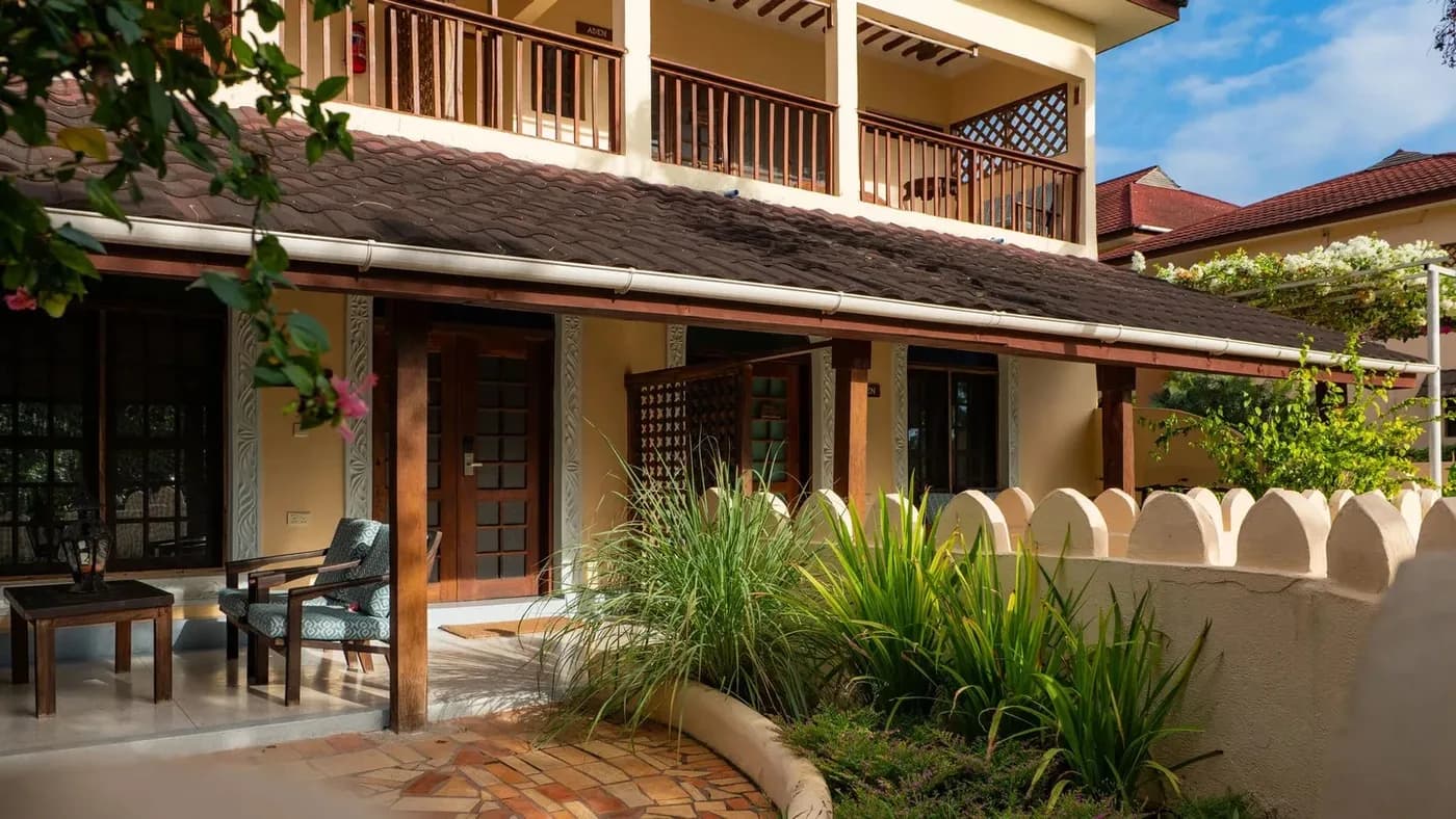 Rooms with verandas over the garden
