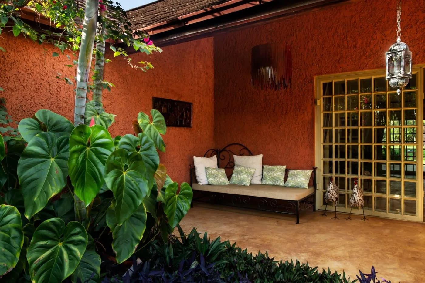 Daybed on the villa terrace