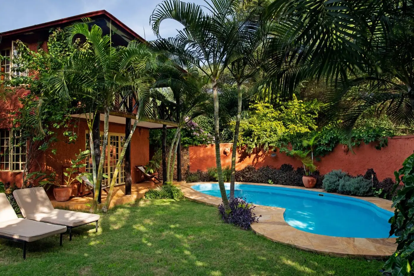 Pool in the villa garden