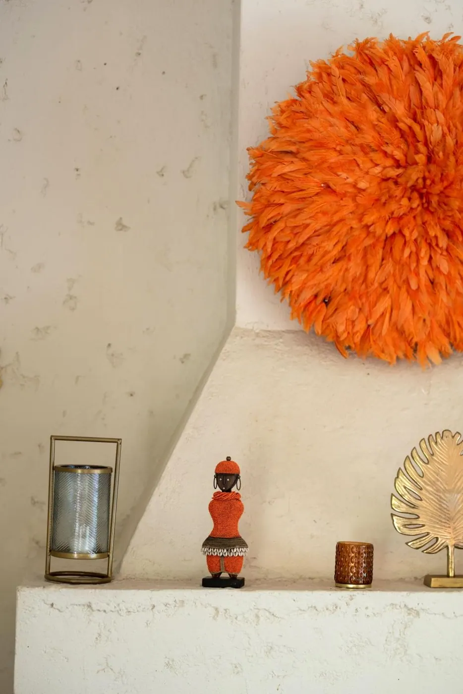 Feather headdress on the wall
