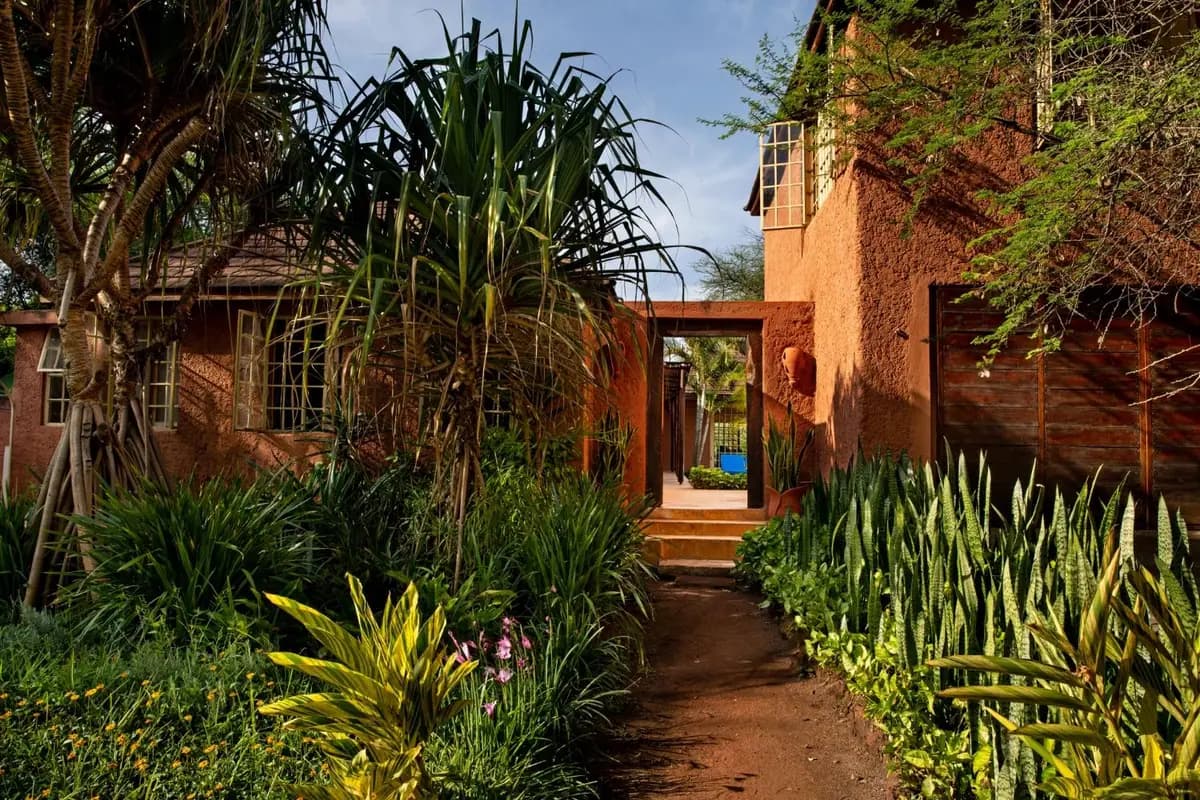 Garden path to the villa