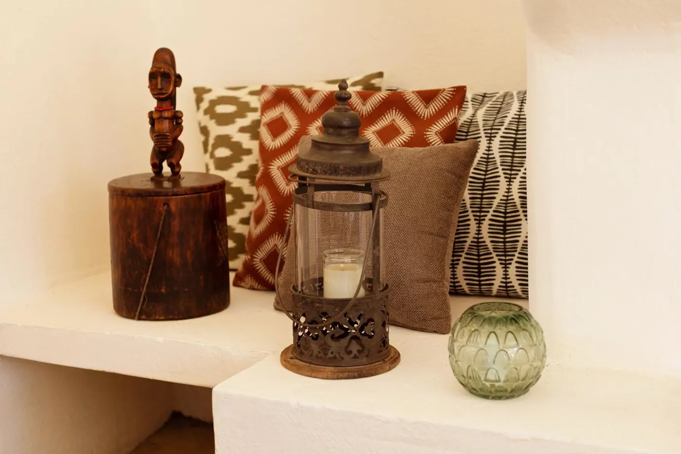 Lanterns on the lounge ledge