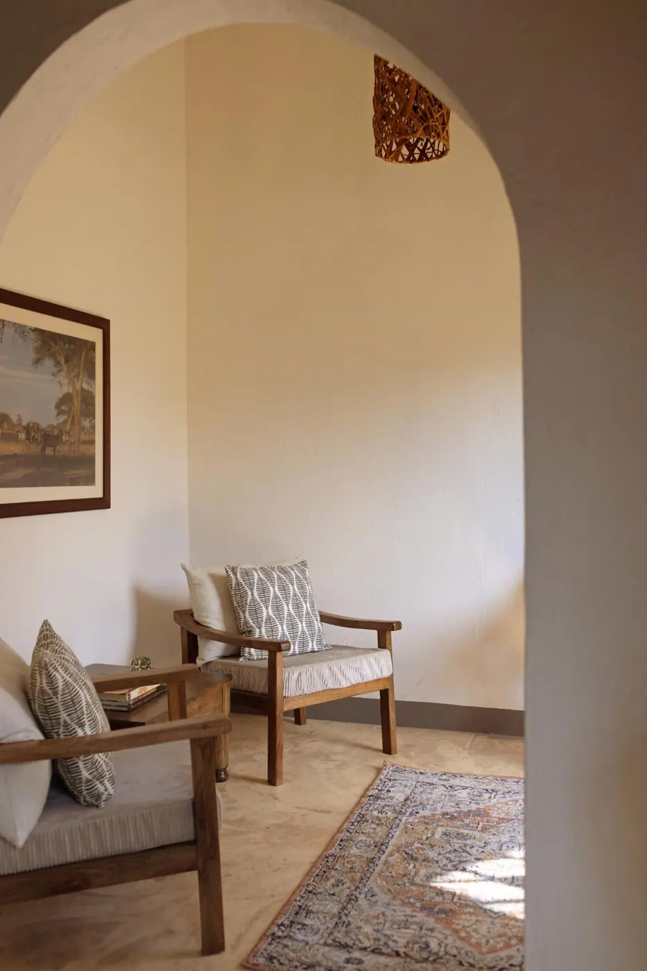Armchair in the suite corner