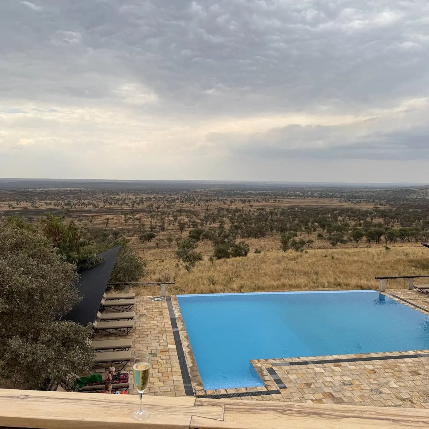 The pool terrace