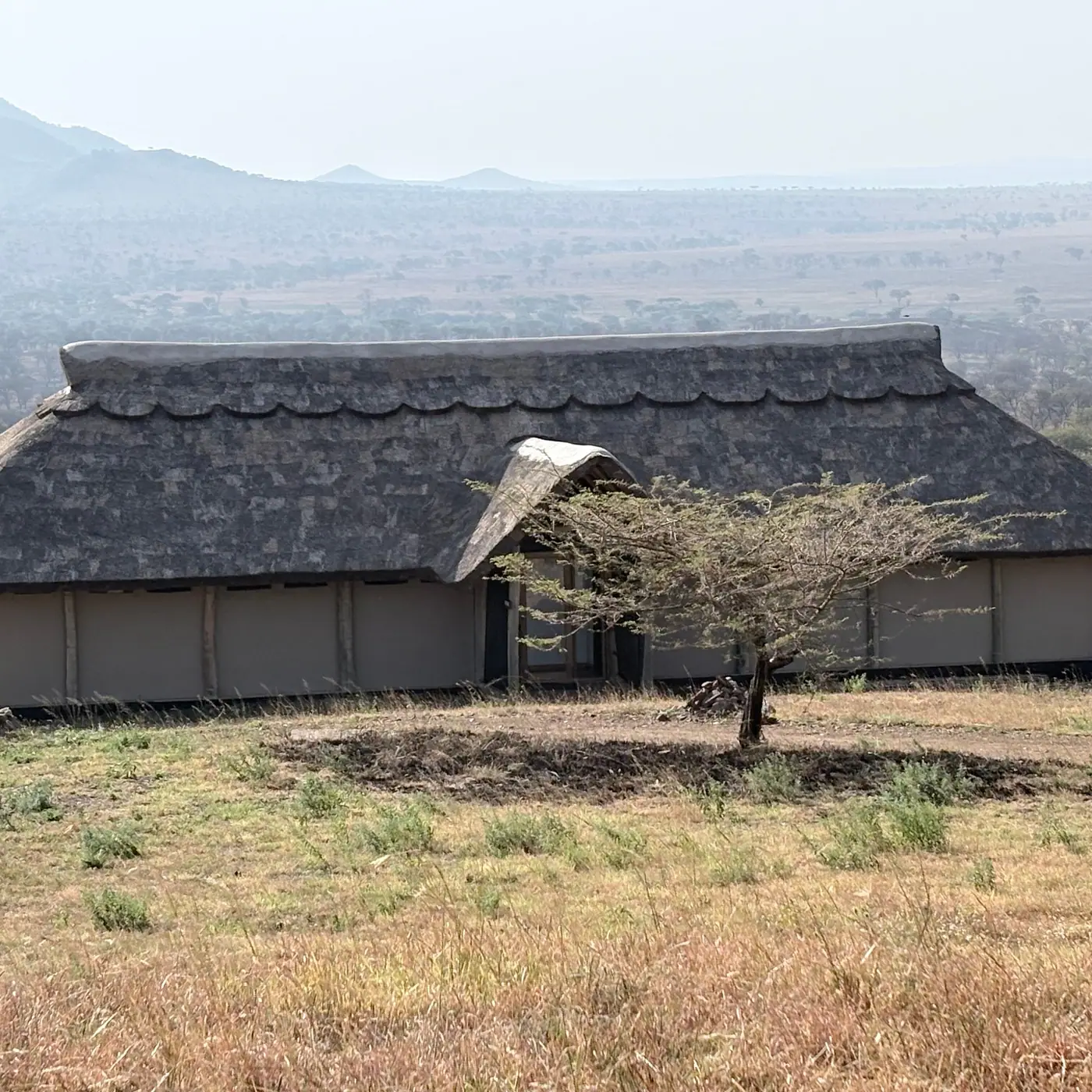 The tented lodge roofs