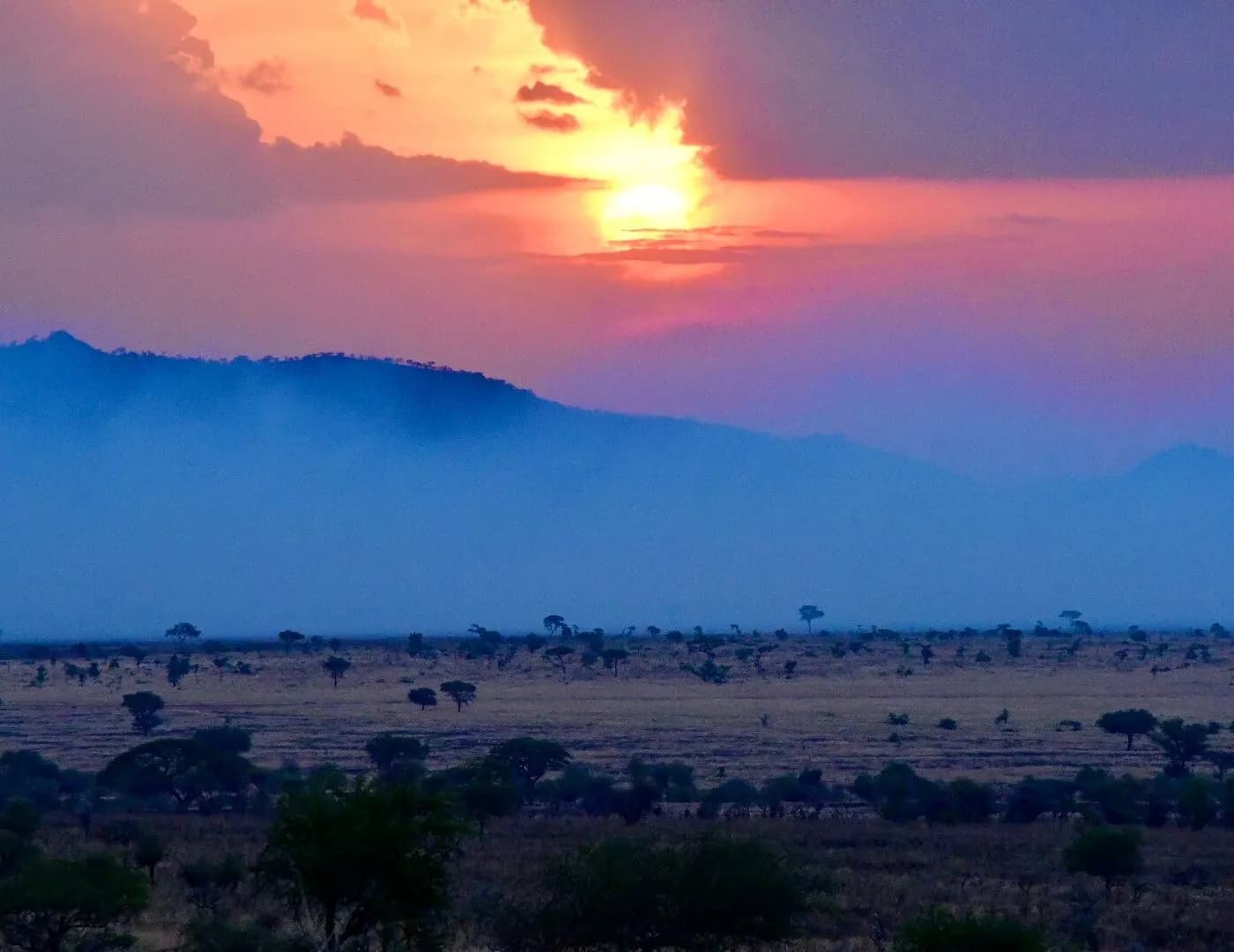 Sunset over the hills