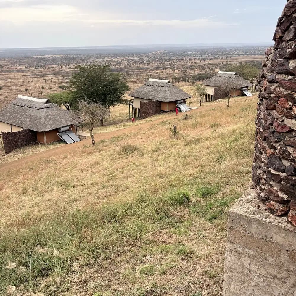 Camp buildings on the slope