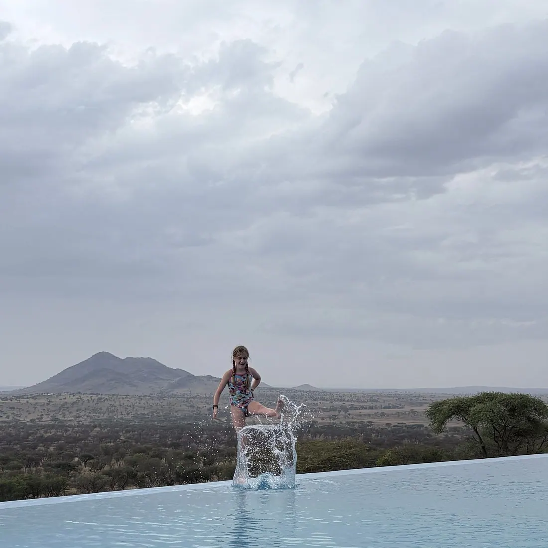 In the pool with the view