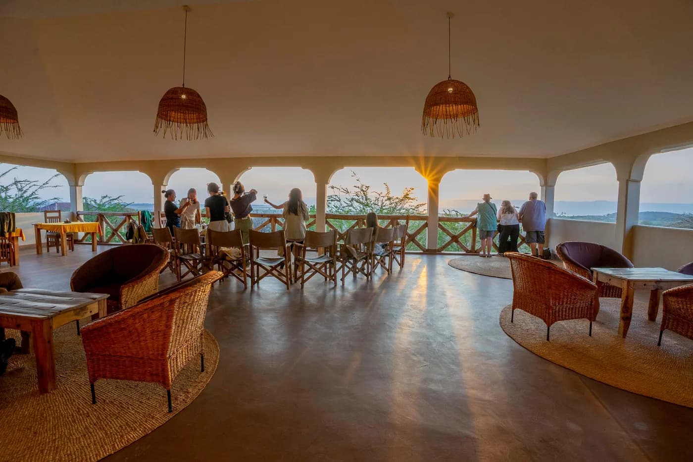 The open dining terrace