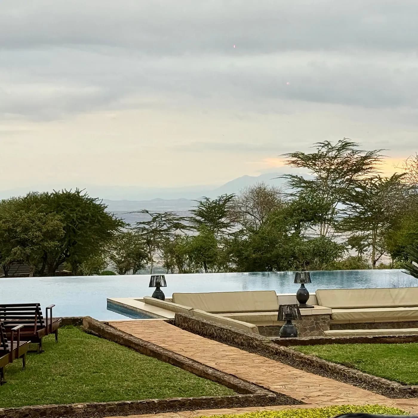Infinity pool above the plains