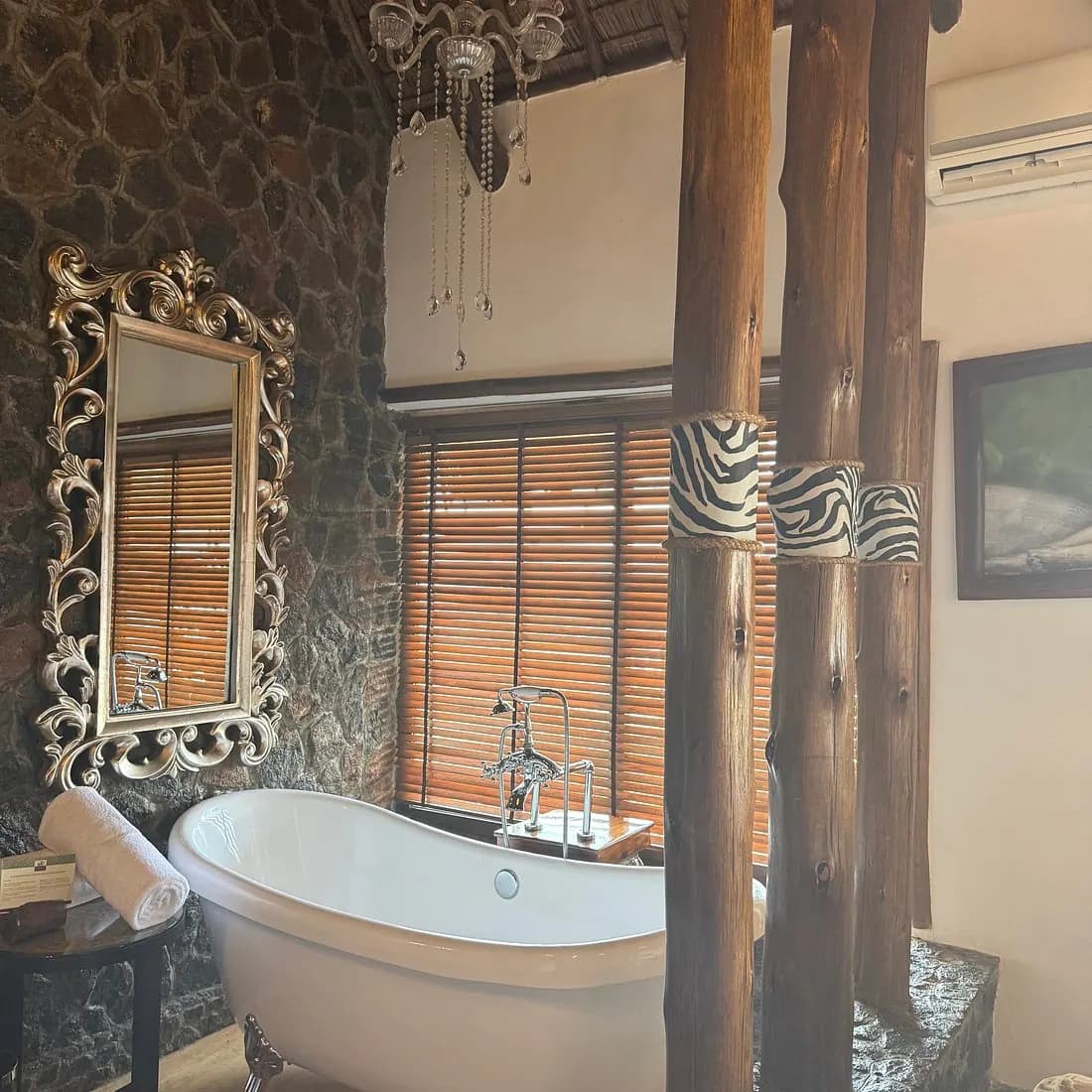 Bathroom with a freestanding tub