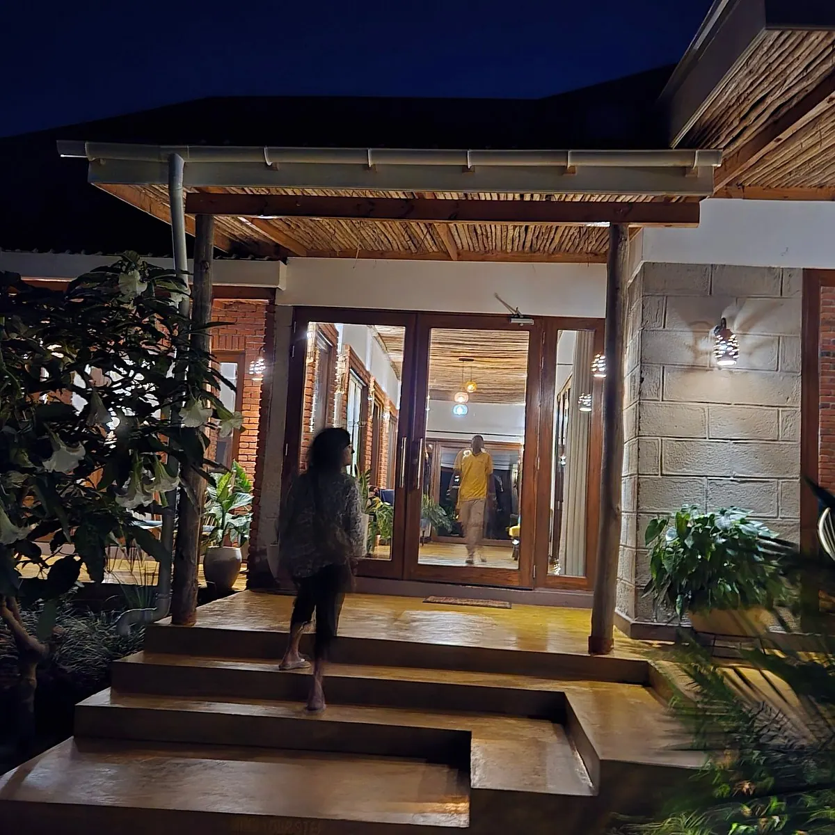 The lodge entrance
