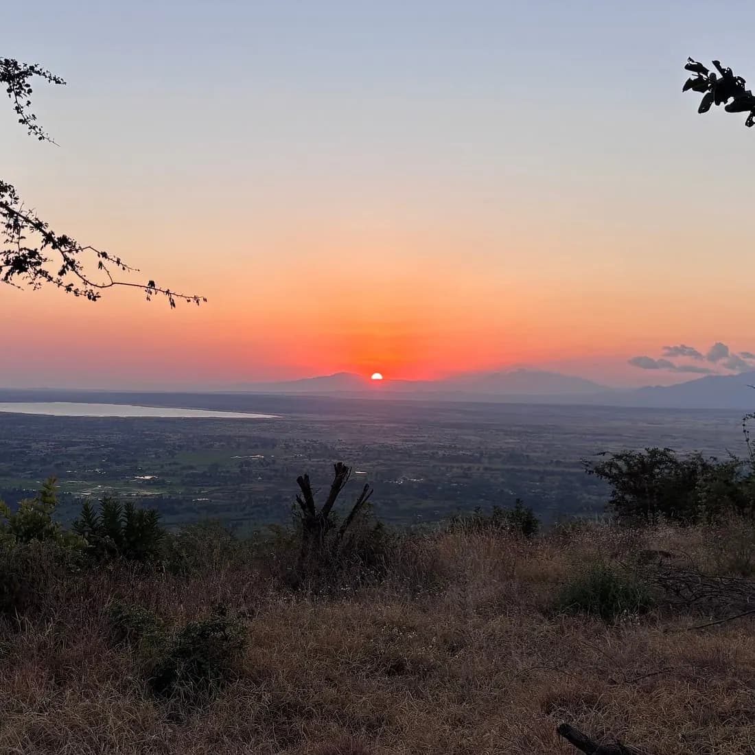 Sunset over the plains