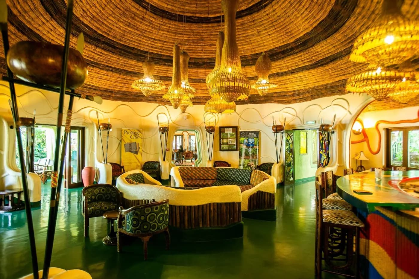 Domed lounge under the thatch