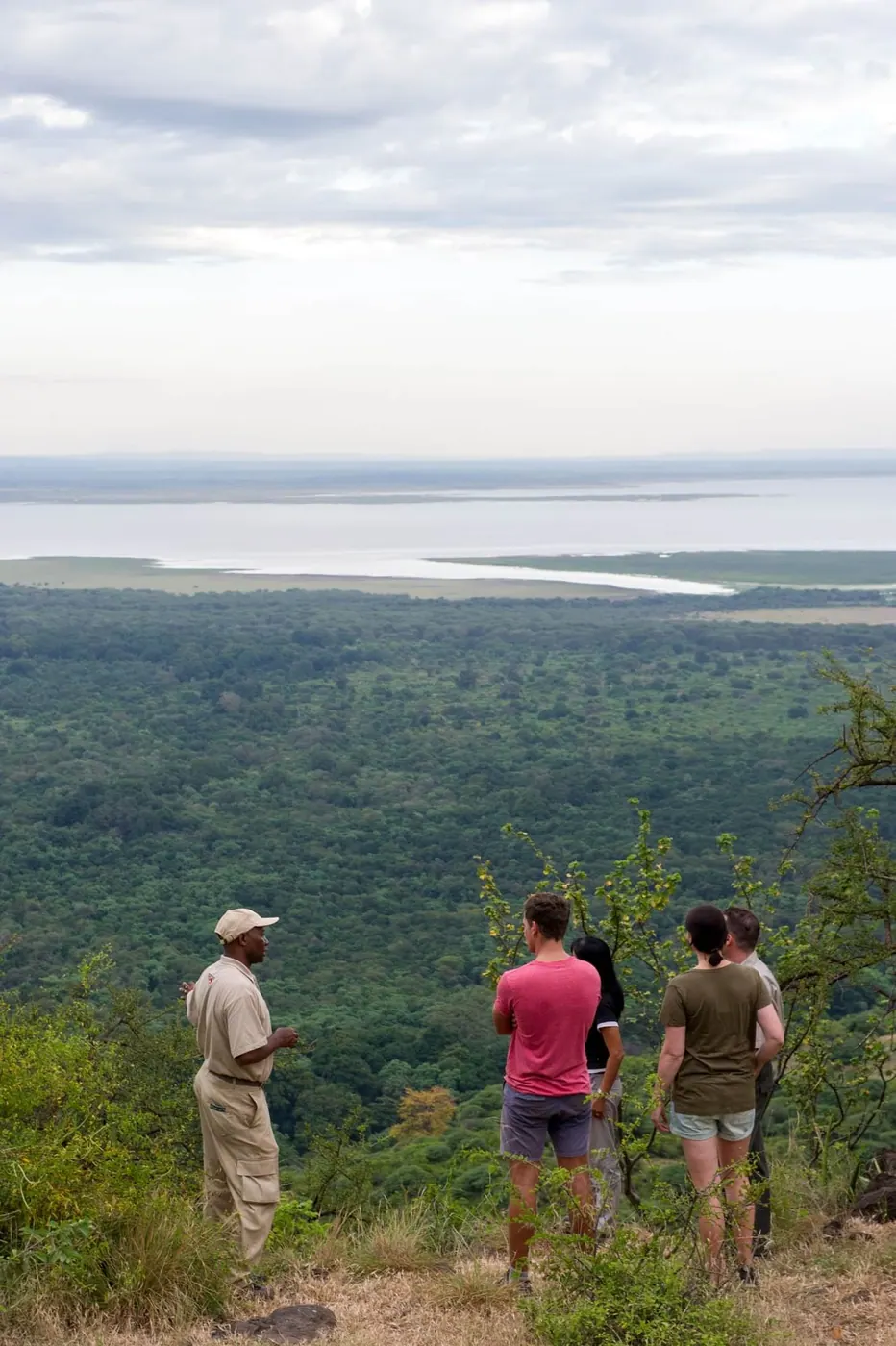At the viewpoint over Lake Manyara