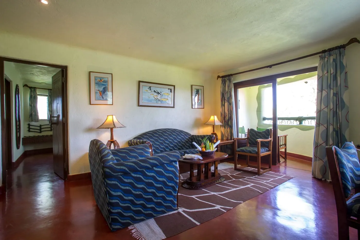 Suite lounge with the balcony beyond