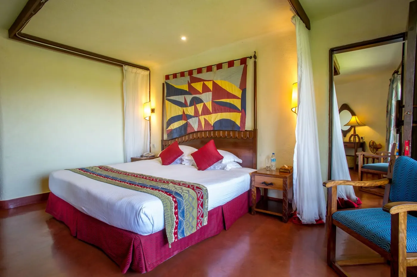 Guest room with a painted hanging