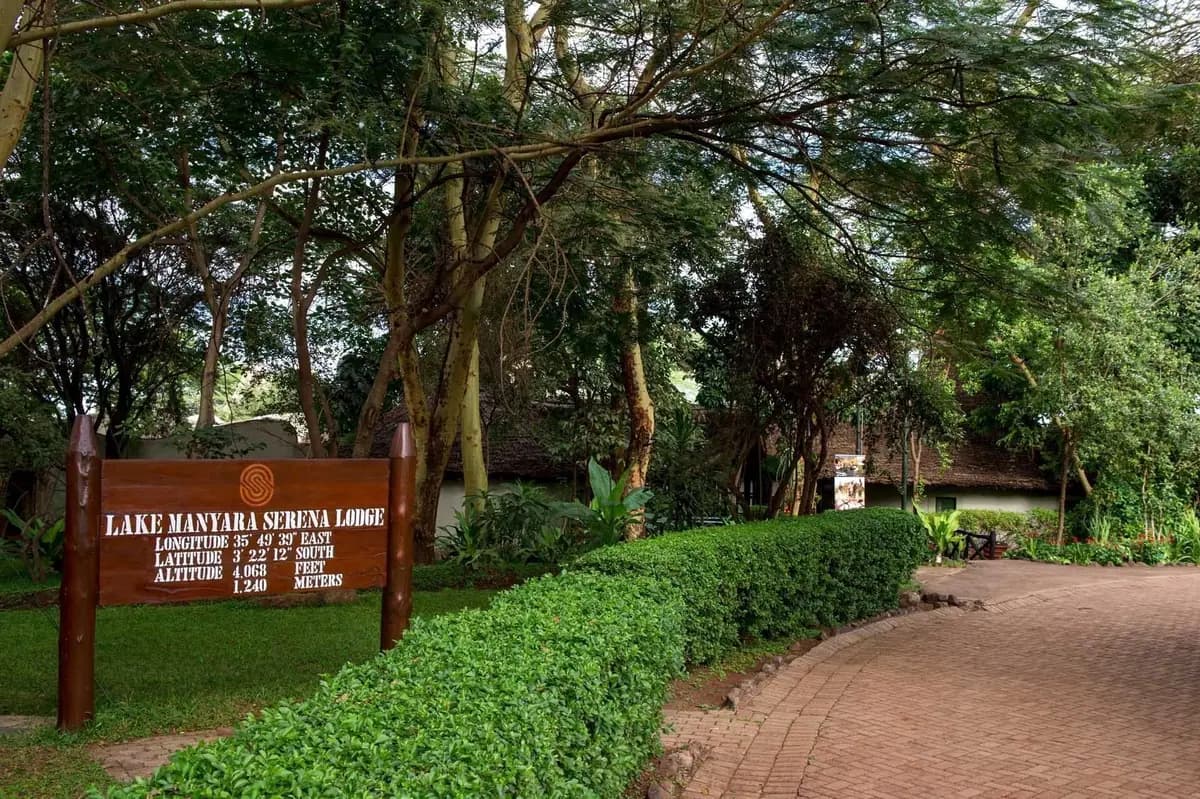 Path through the lodge gardens