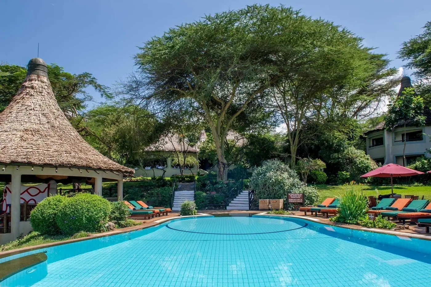 Pool below the lodge