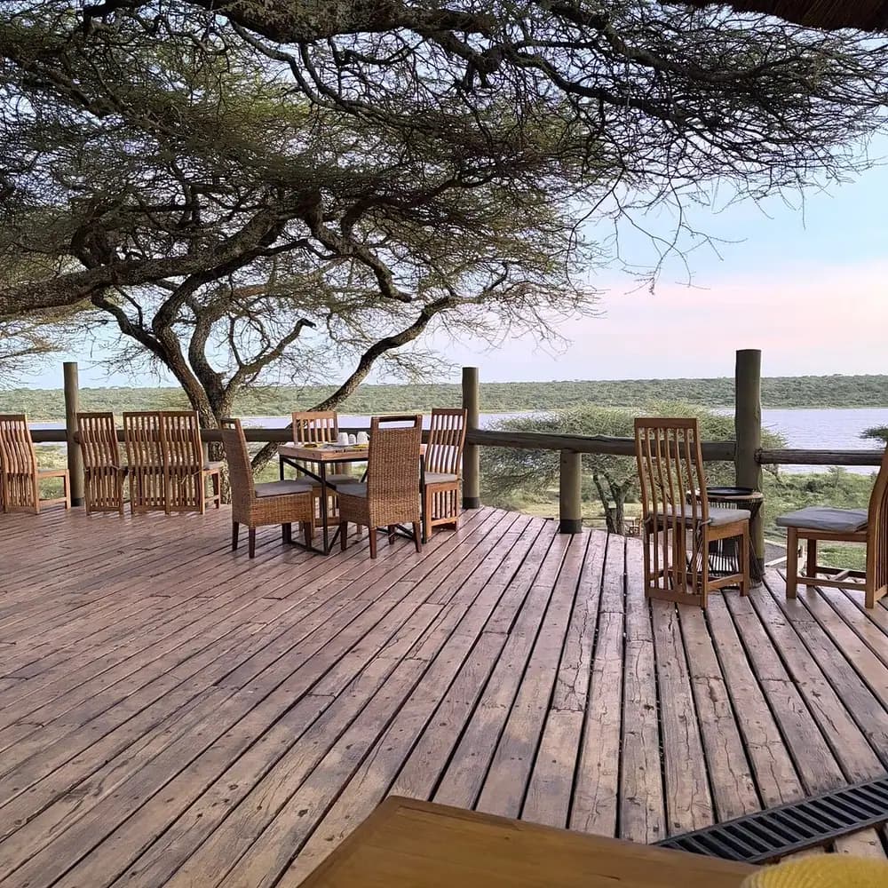 The deck at dusk