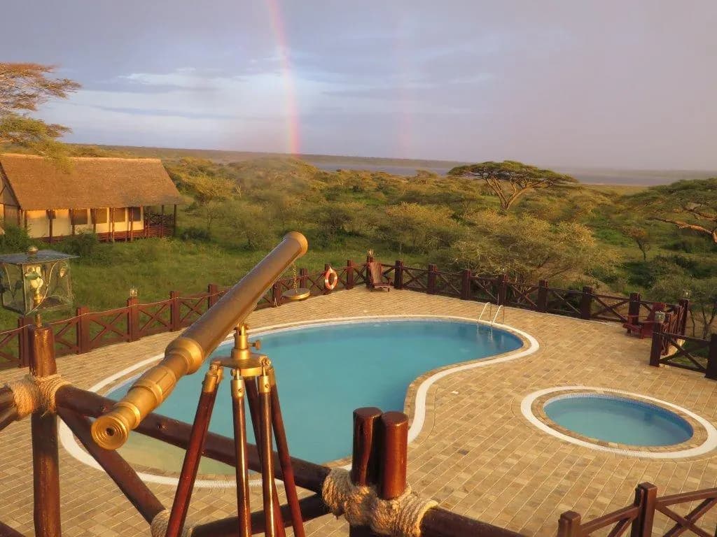 The pool from the deck