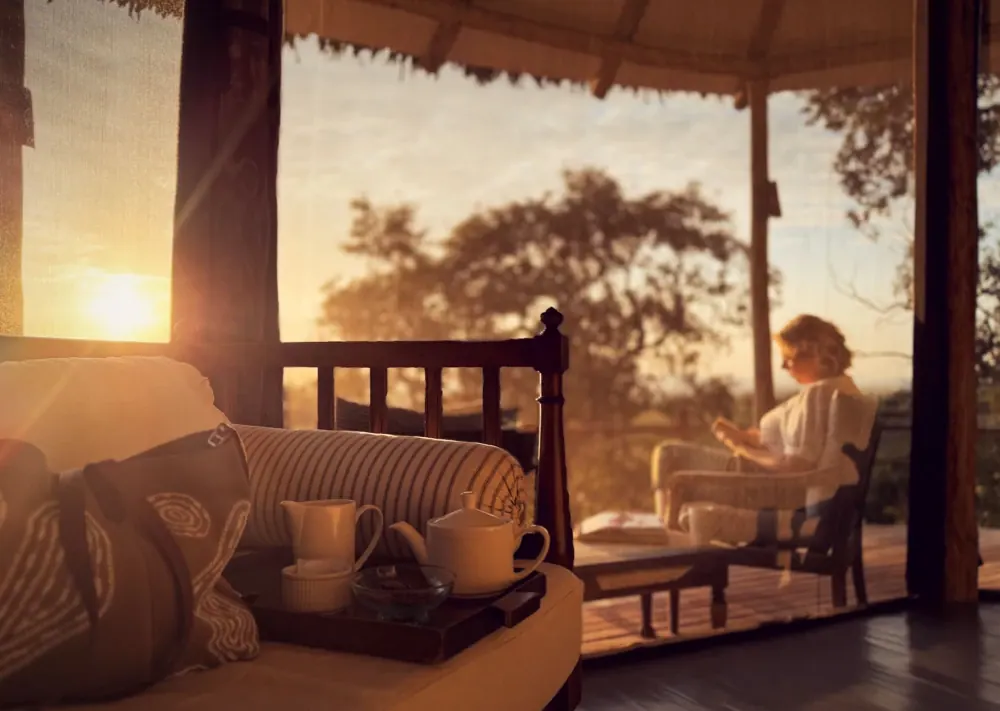 Morning tea on the veranda