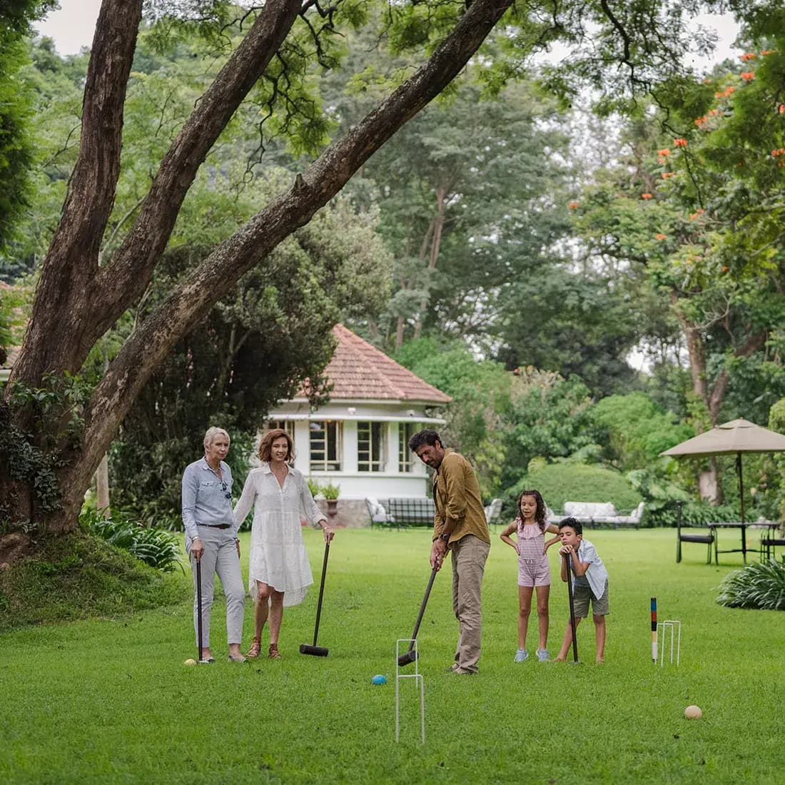 Croquet on the lawn