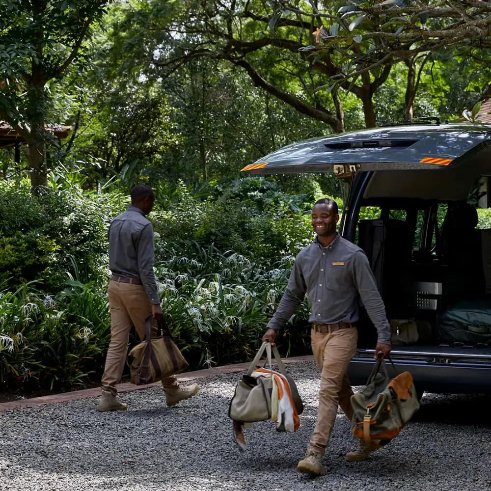 Guides at the vehicle